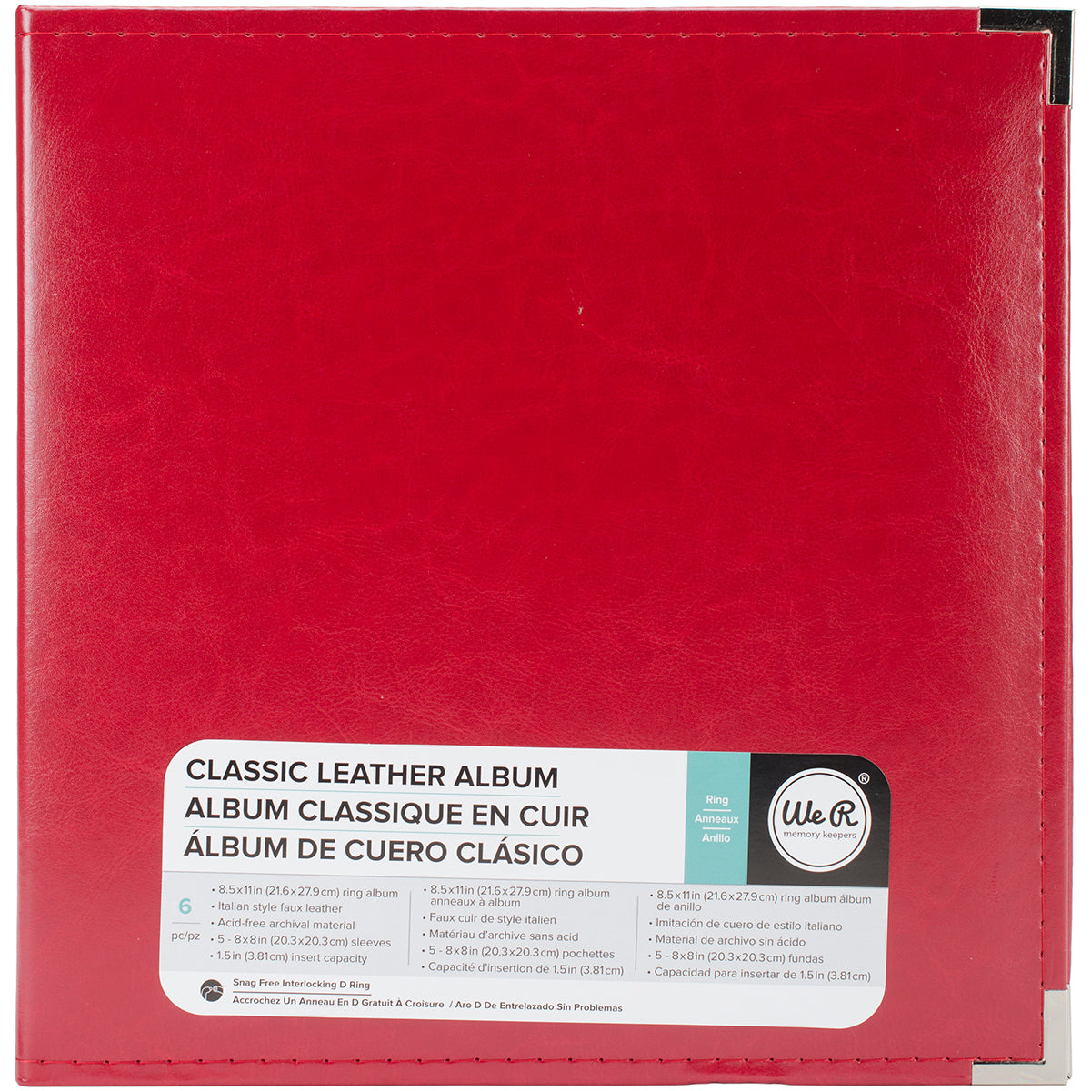 We R Classic Leather D-Ring Album 8.5x11 - Select Color