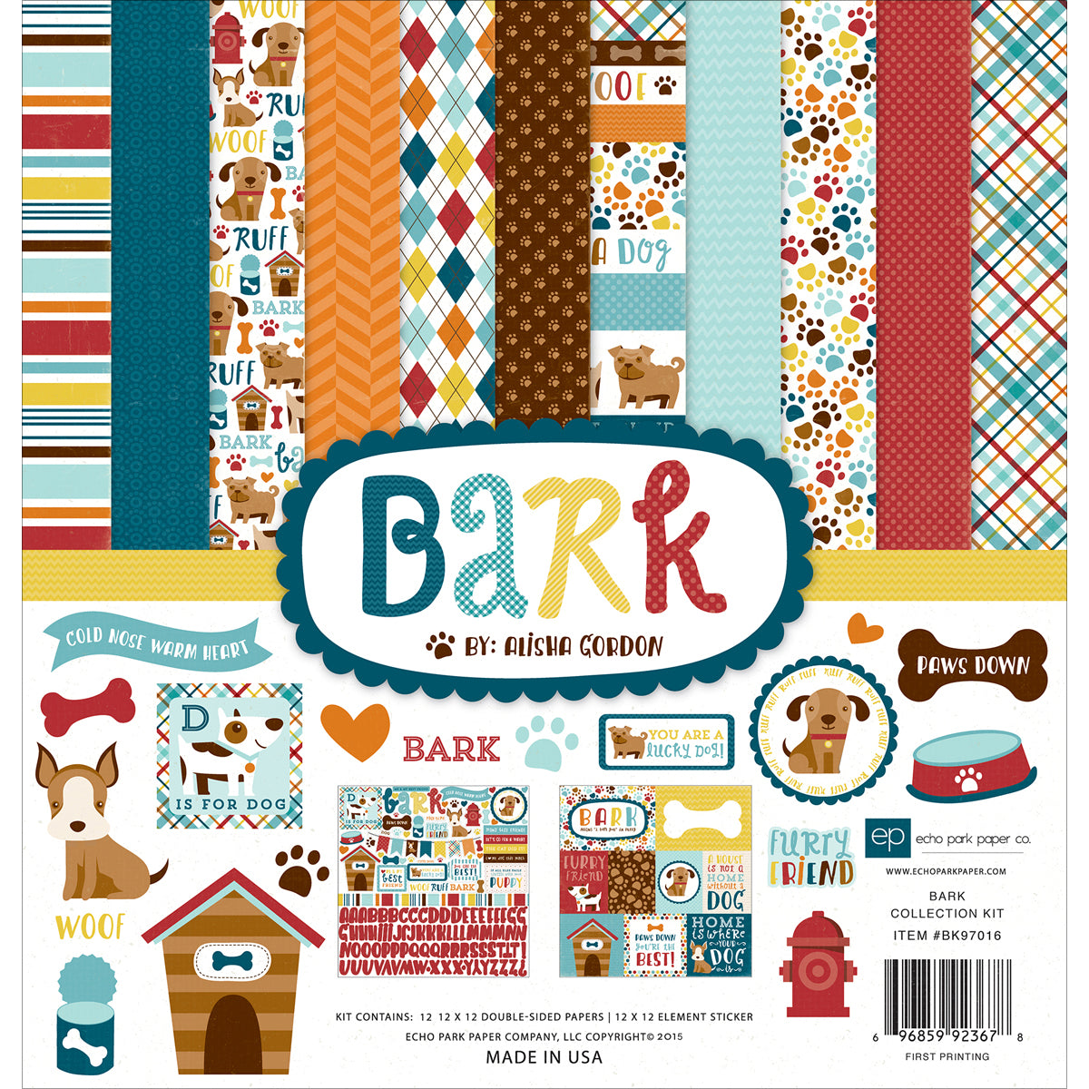 Echo Park Collection Kit 12"X12"-Bark