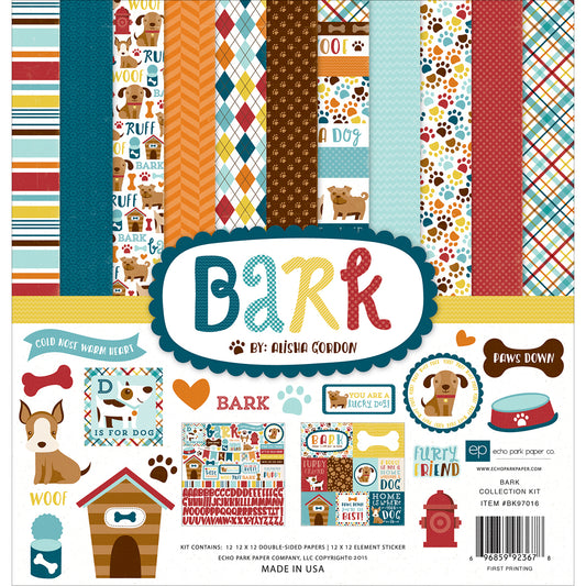 Echo Park Collection Kit 12"X12"-Bark