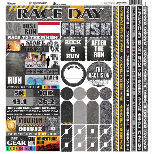 Reminisce Variety Cardstock Stickers 12"x12"-Running