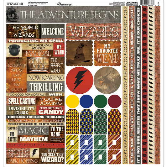 Wizard Cardstock Stickers 12"X12"-