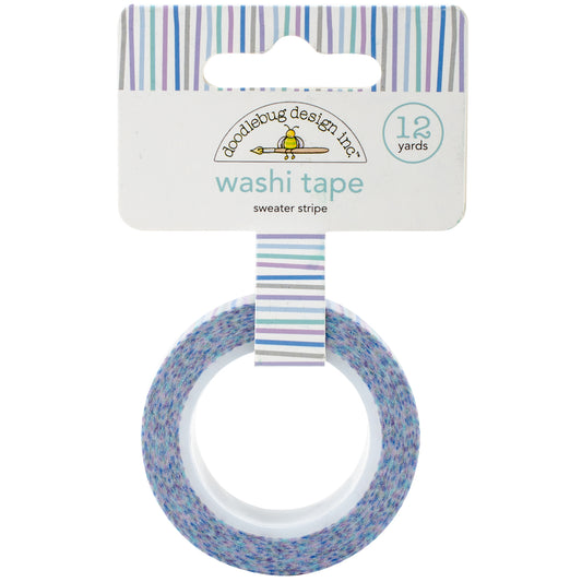 Doodlebug Washi Tape 15mmX12yd-Polar Pals Sweater Stripe