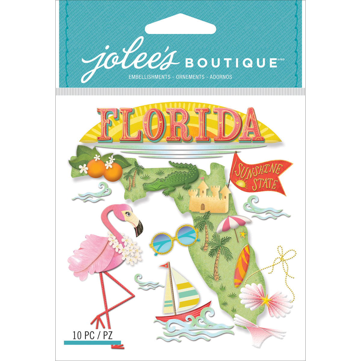 Jolee's Boutique Dimensional Stickers-Florida