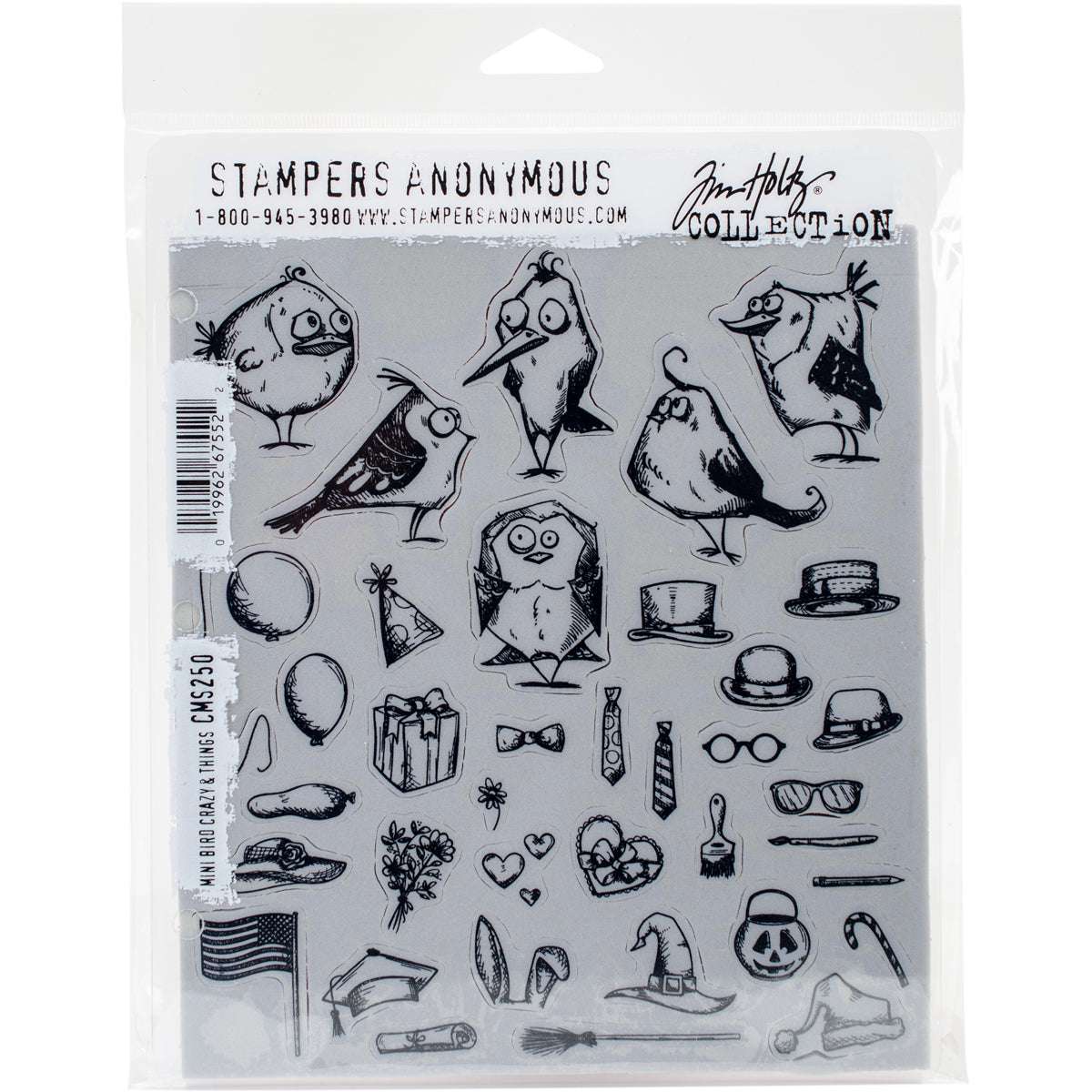 Tim Holtz Cling Stamps 7"X8.5"-