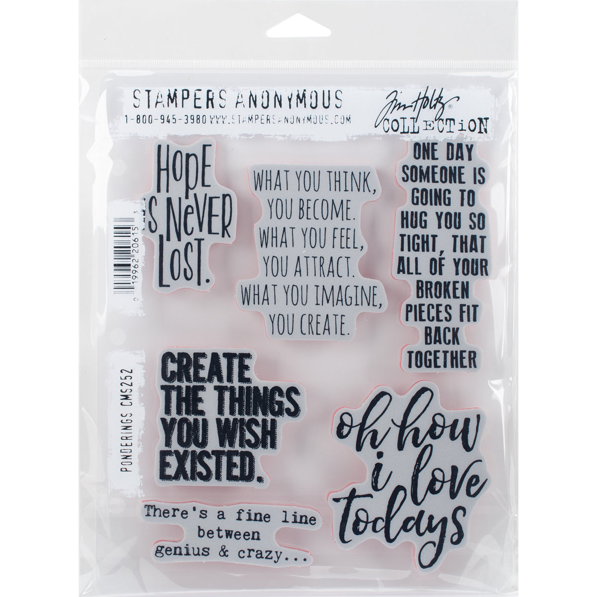 Tim Holtz Cling Stamps 7"X8.5"-