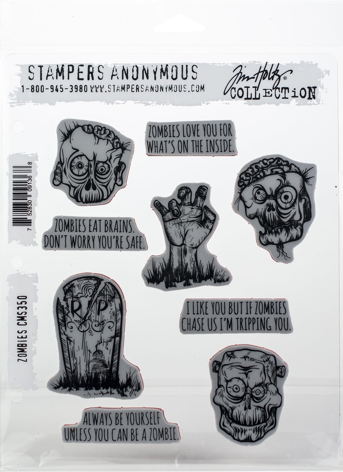 Tim Holtz Cling Stamps 7"X8.5"-