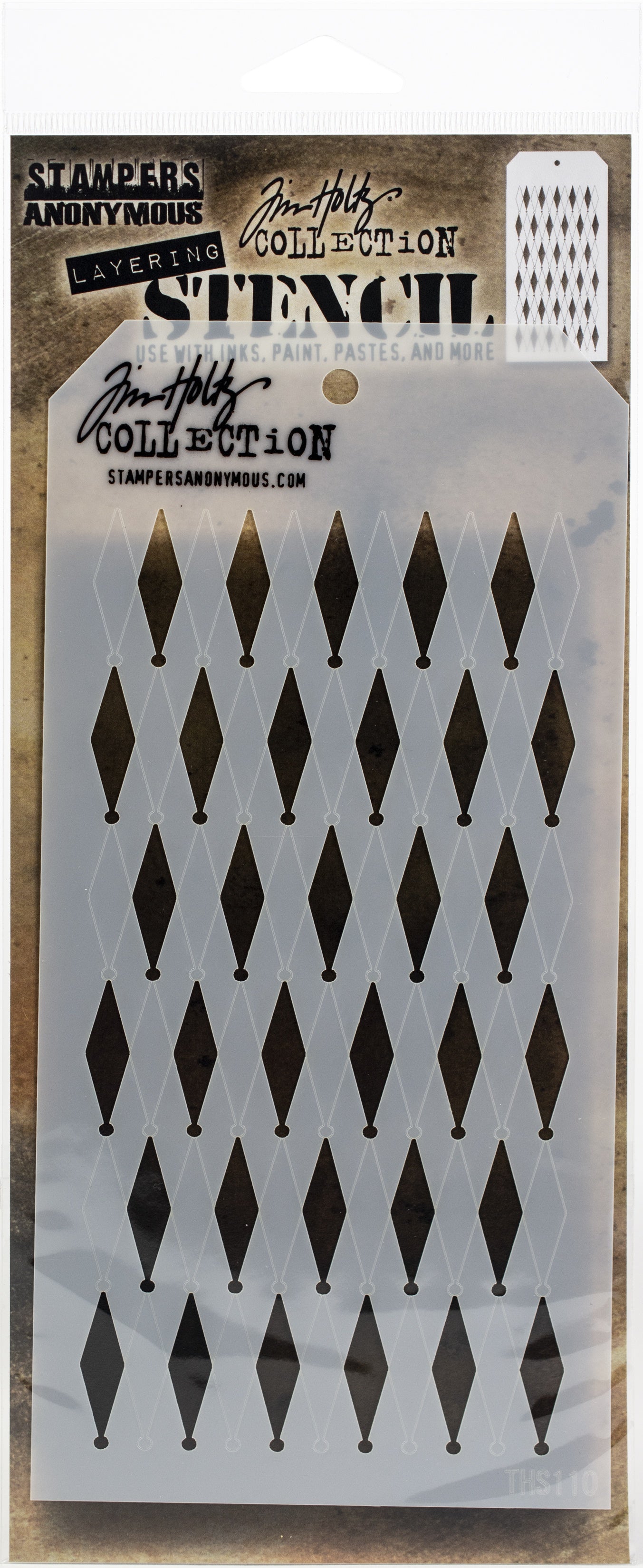 Tim Holtz Layered Stencil 4.125"X8.5"-