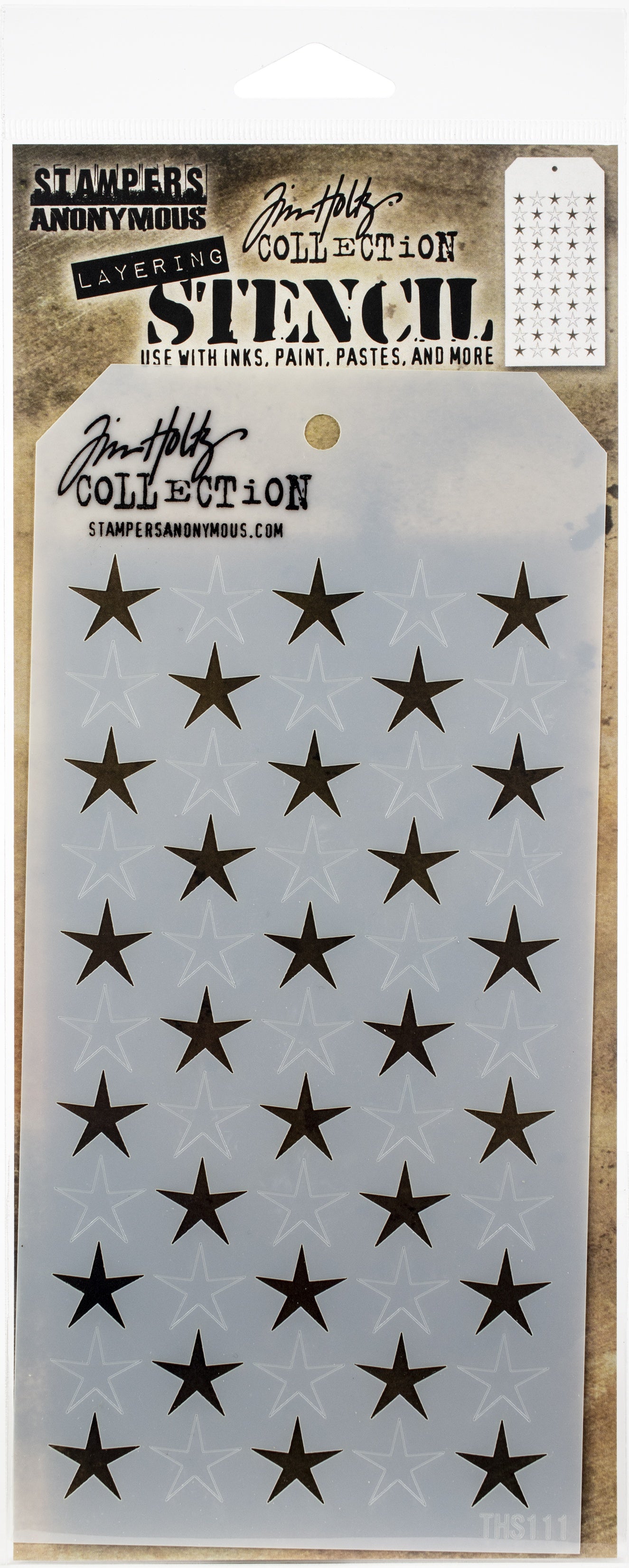 Tim Holtz Layered Stencil 4.125"X8.5"-Splatters