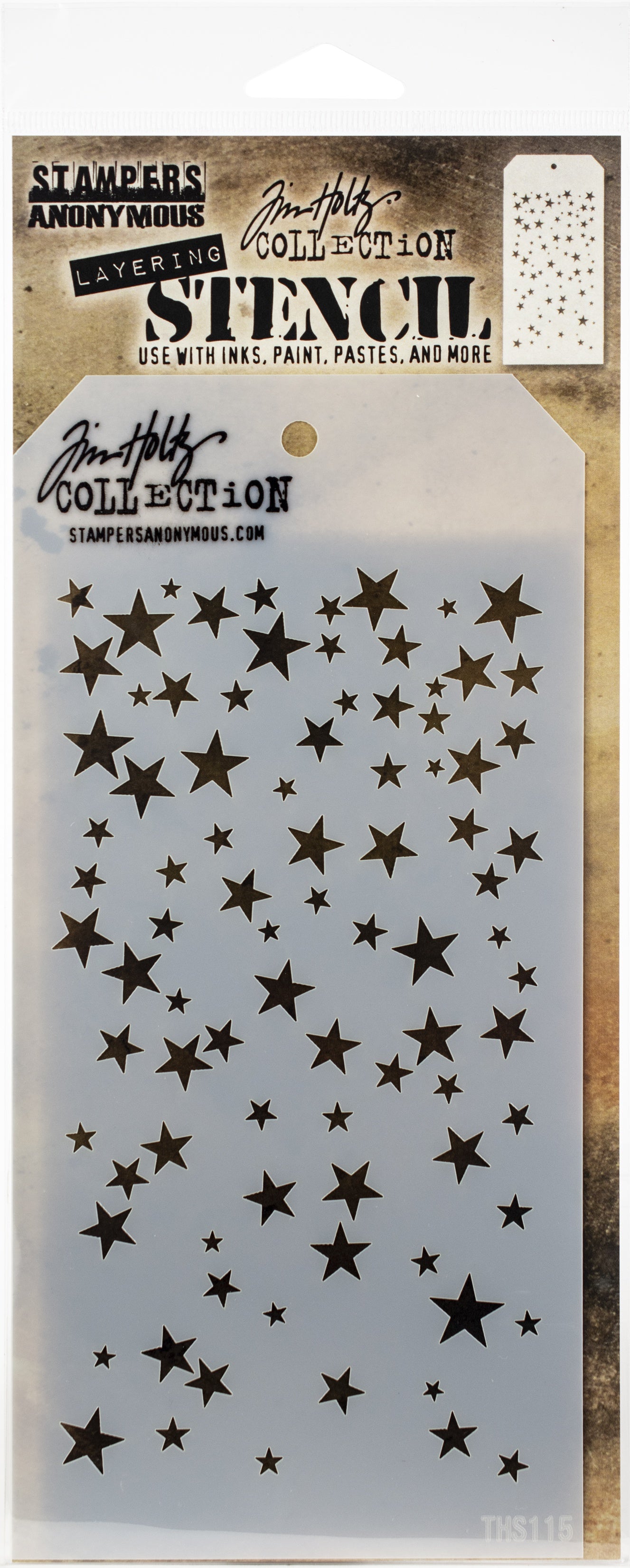 Tim Holtz Layered Stencil 4.125"X8.5"-Splatters