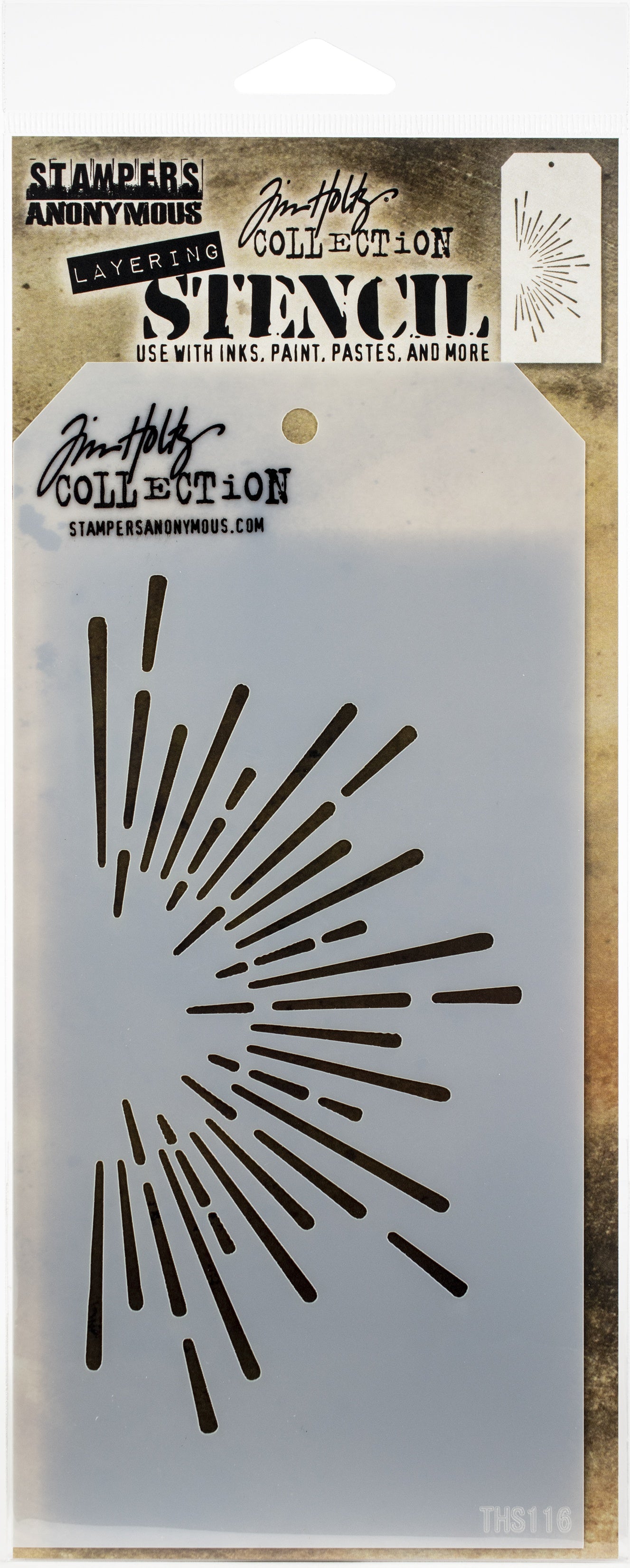 Tim Holtz Layered Stencil 4.125"X8.5"-Splatters