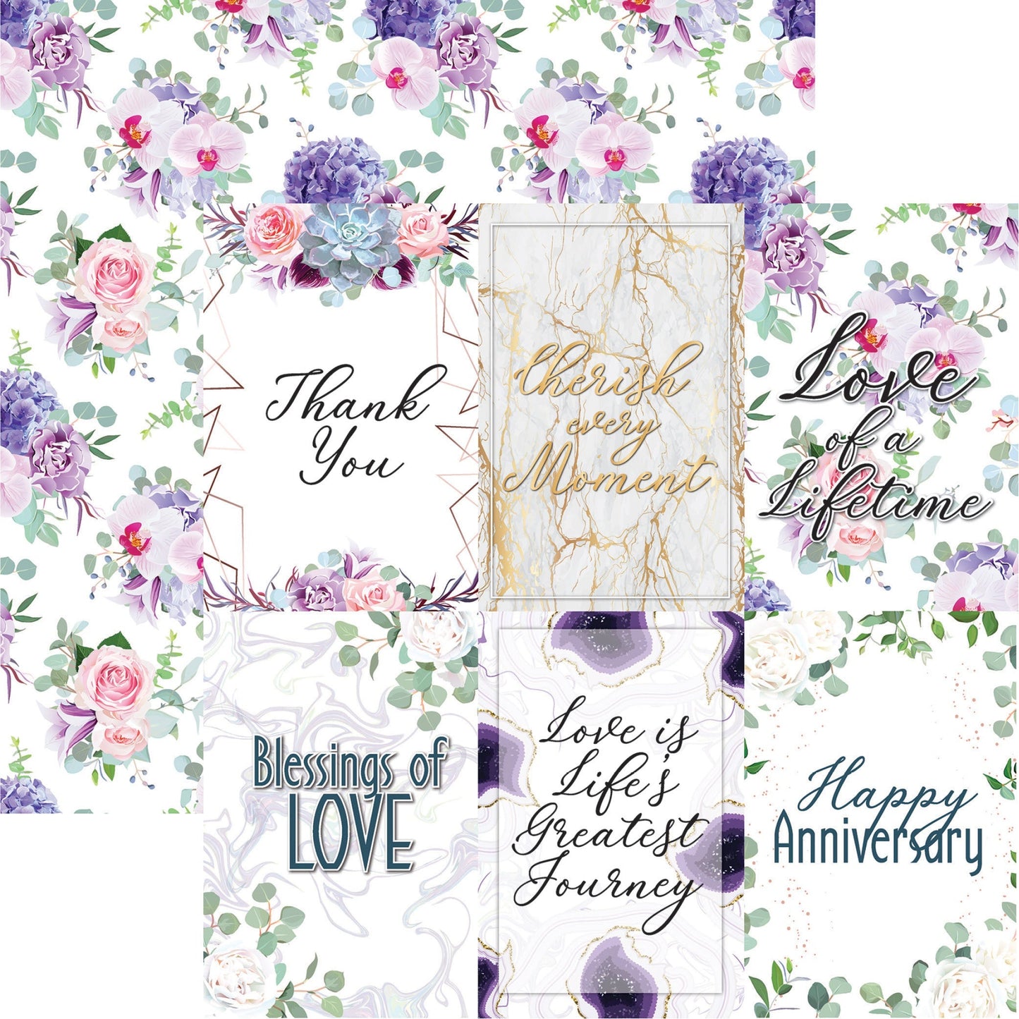 Anniversary Double-Sided Cardstock 12"X12"-Select Style
