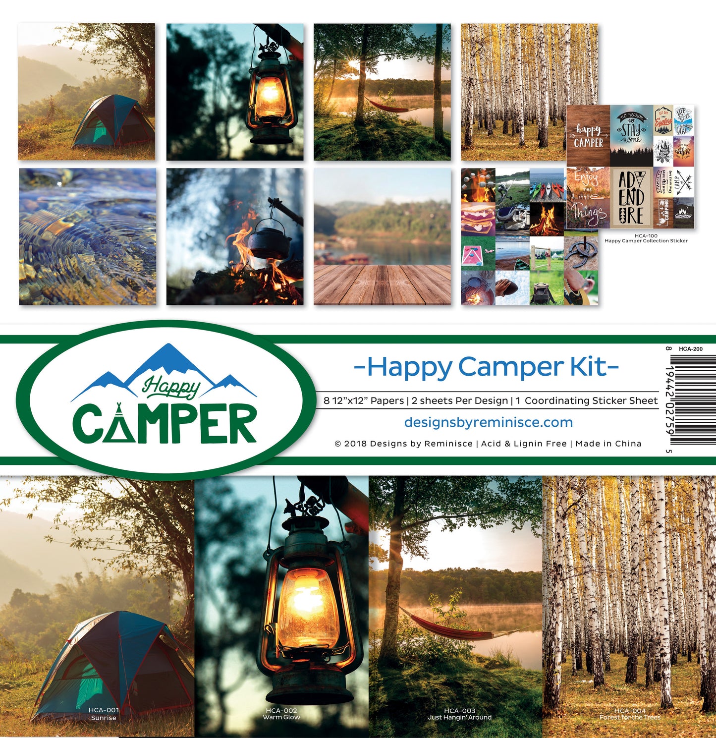 Reminisce Collection Kit 12"X12"-Happy Camper