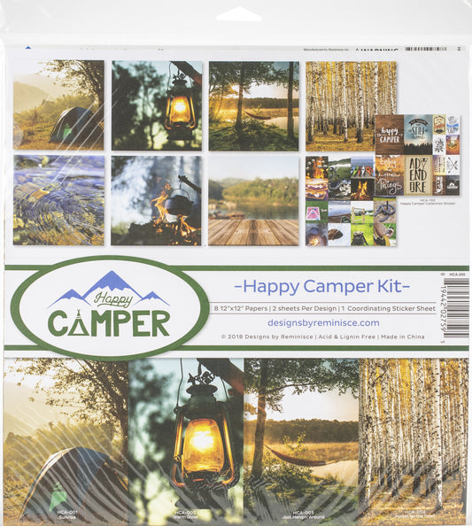 Reminisce Collection Kit 12"X12"-Happy Camper