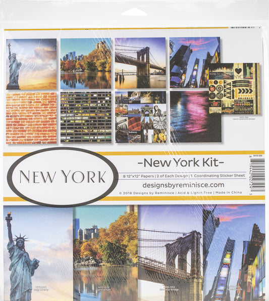 Reminisce Collection Kit 12"X12"-New York
