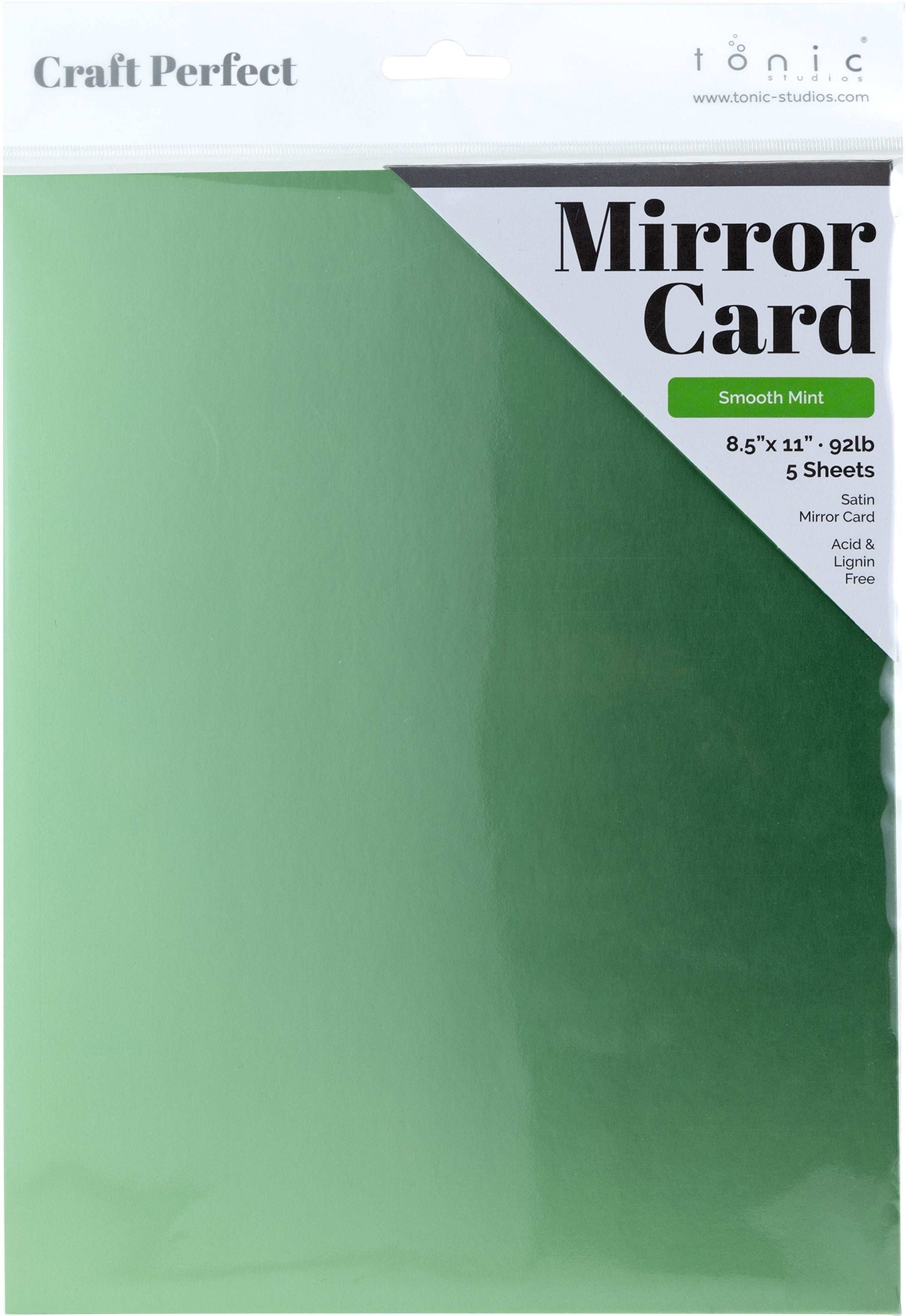 Craft Perfect High Gloss Mirror Cardstock 8.5"X11" 5/Pkg-Ruby Red