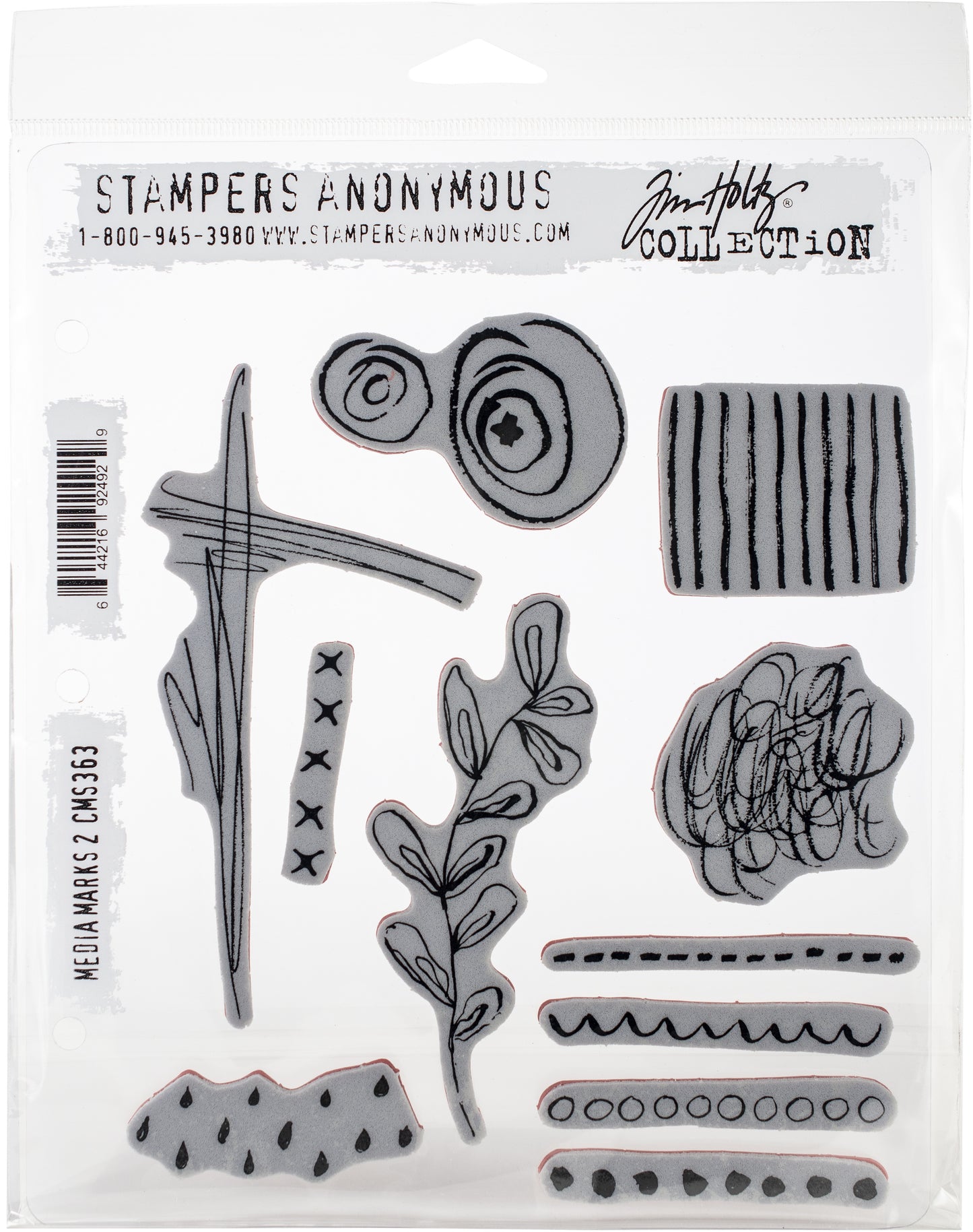 Tim Holtz Cling Stamps 7"X8.5"-