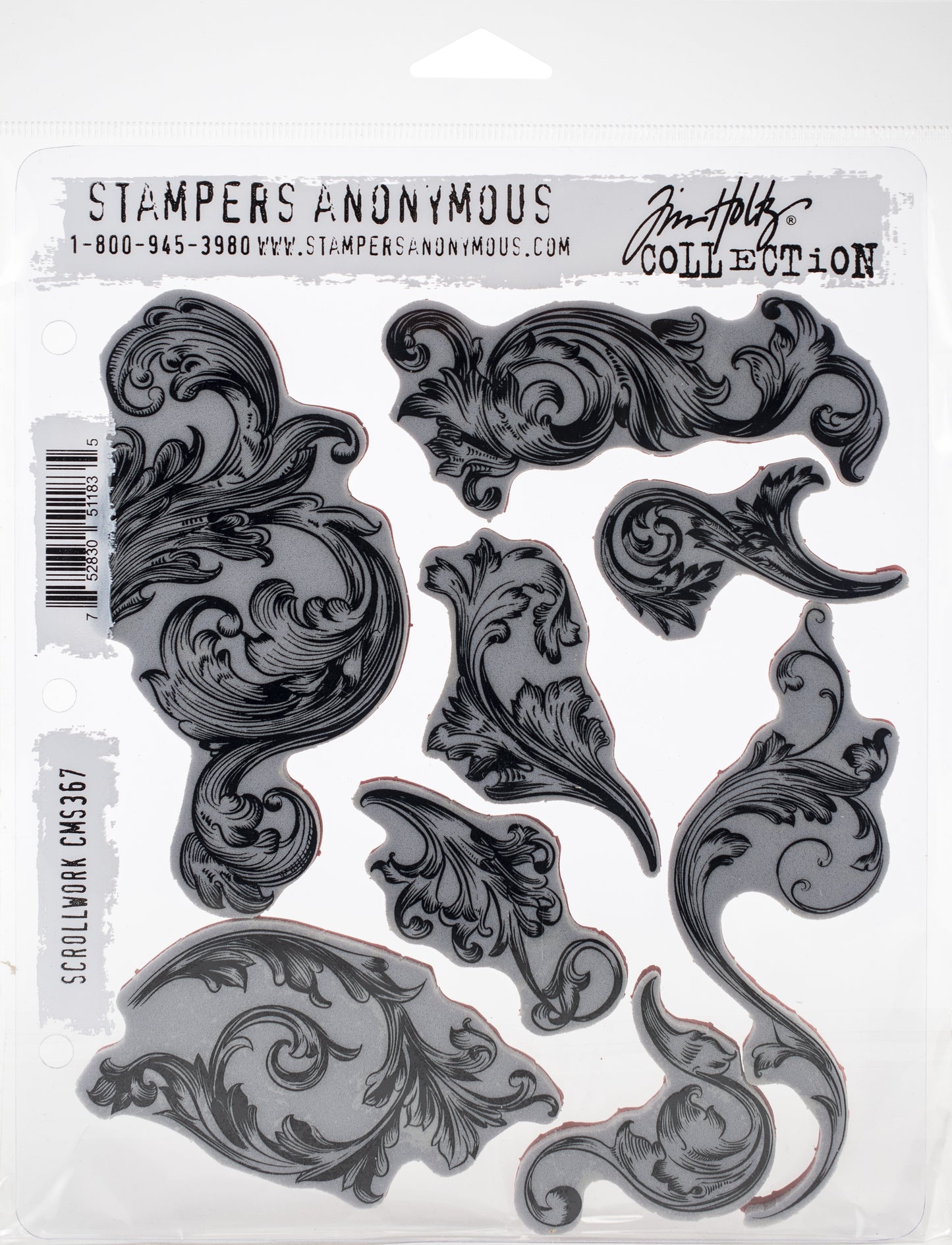 Tim Holtz Cling Stamps 7"X8.5"-