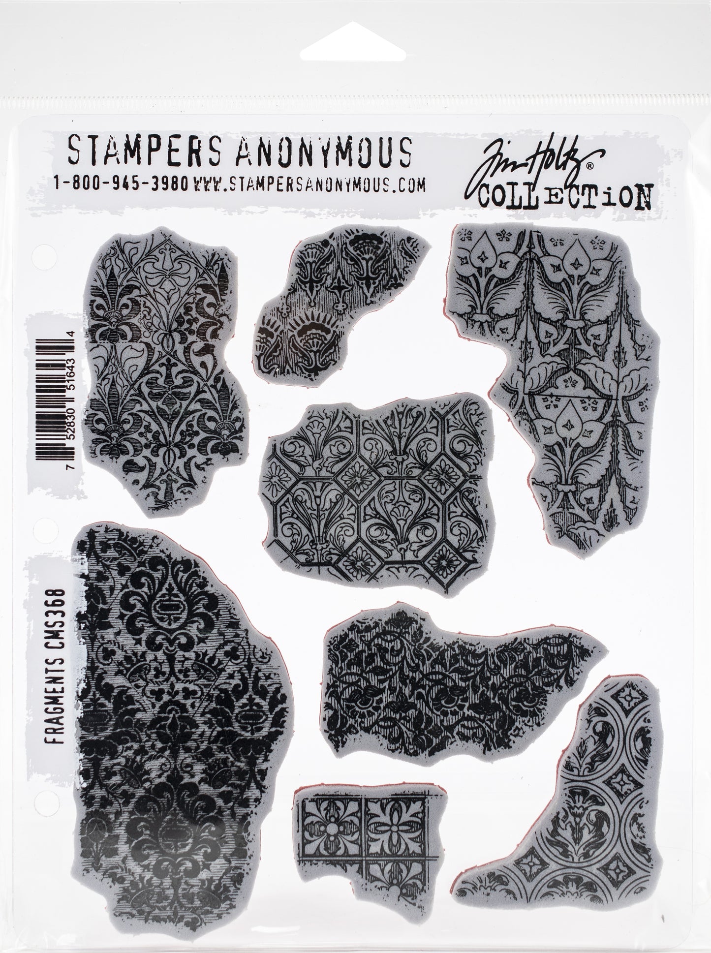 Tim Holtz Cling Stamps 7"X8.5"-