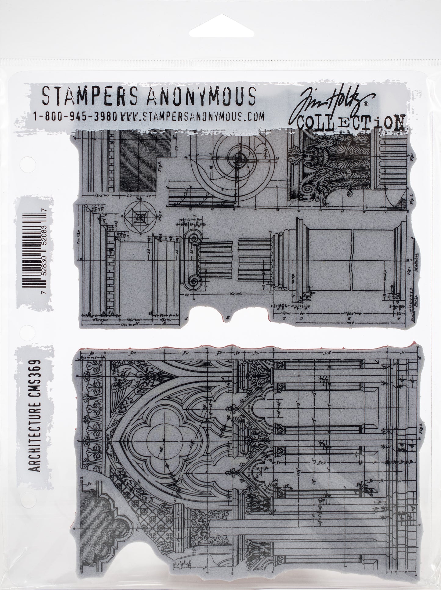 Tim Holtz Cling Stamps 7"X8.5"-