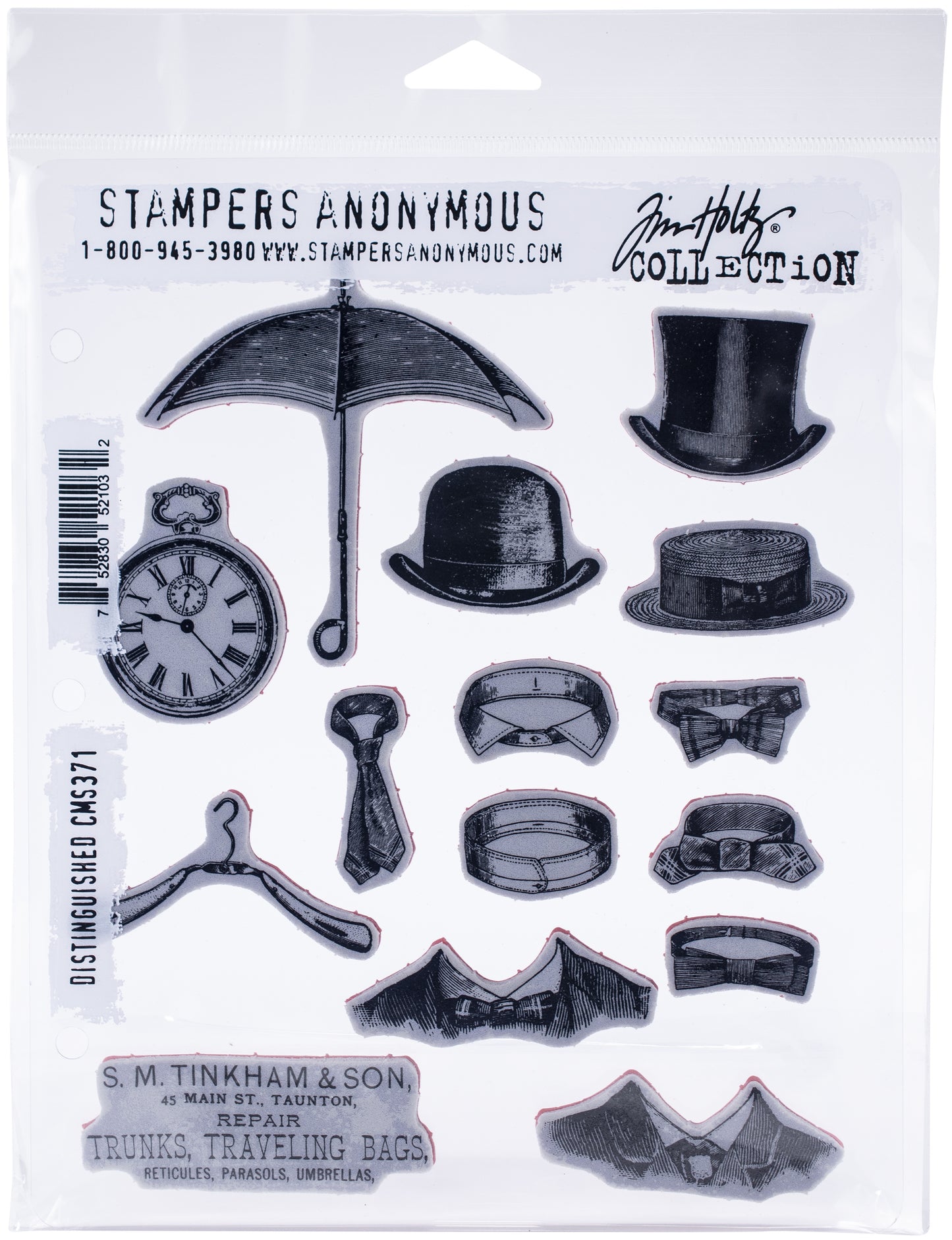 Tim Holtz Cling Stamps 7"X8.5"-