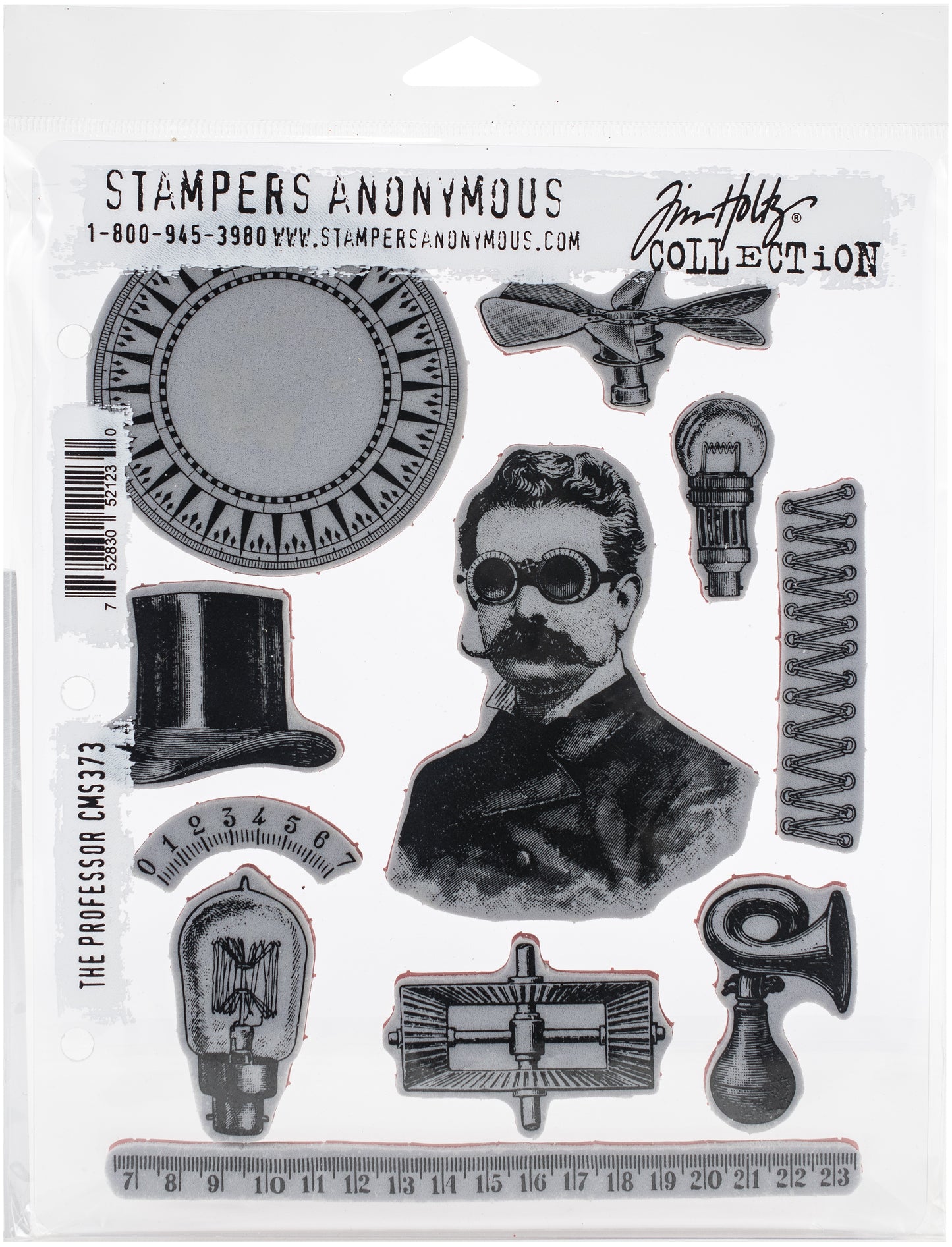 Tim Holtz Cling Stamps 7"X8.5"-