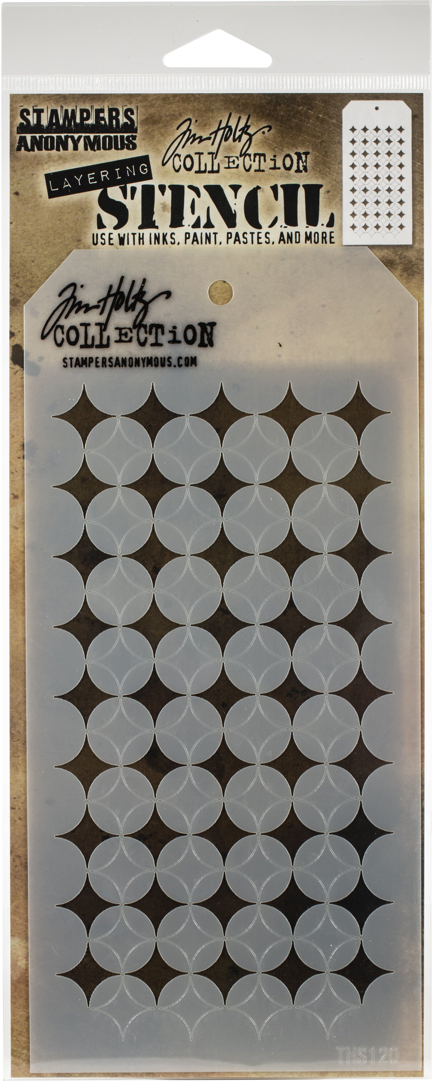 Tim Holtz Layered Stencil 4.125"X8.5"-Splatters