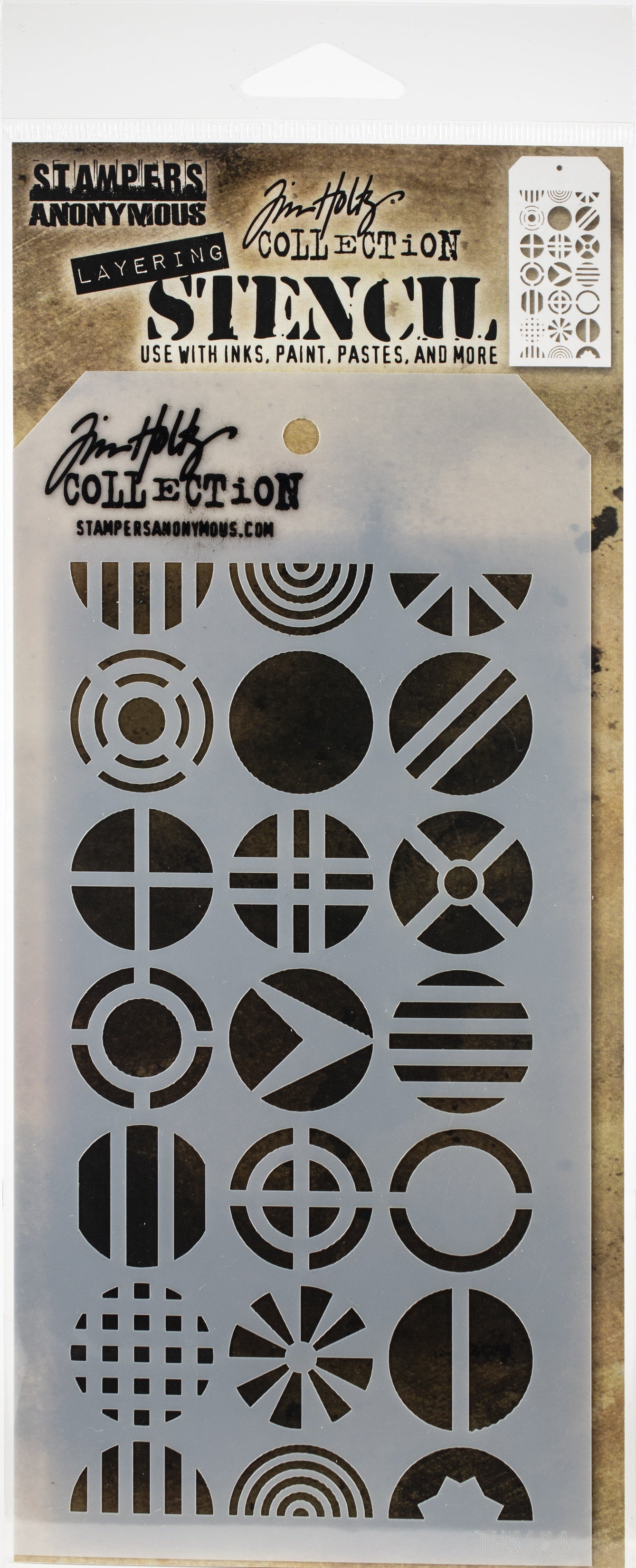 Tim Holtz Layered Stencil 4.125"X8.5"-Splatters