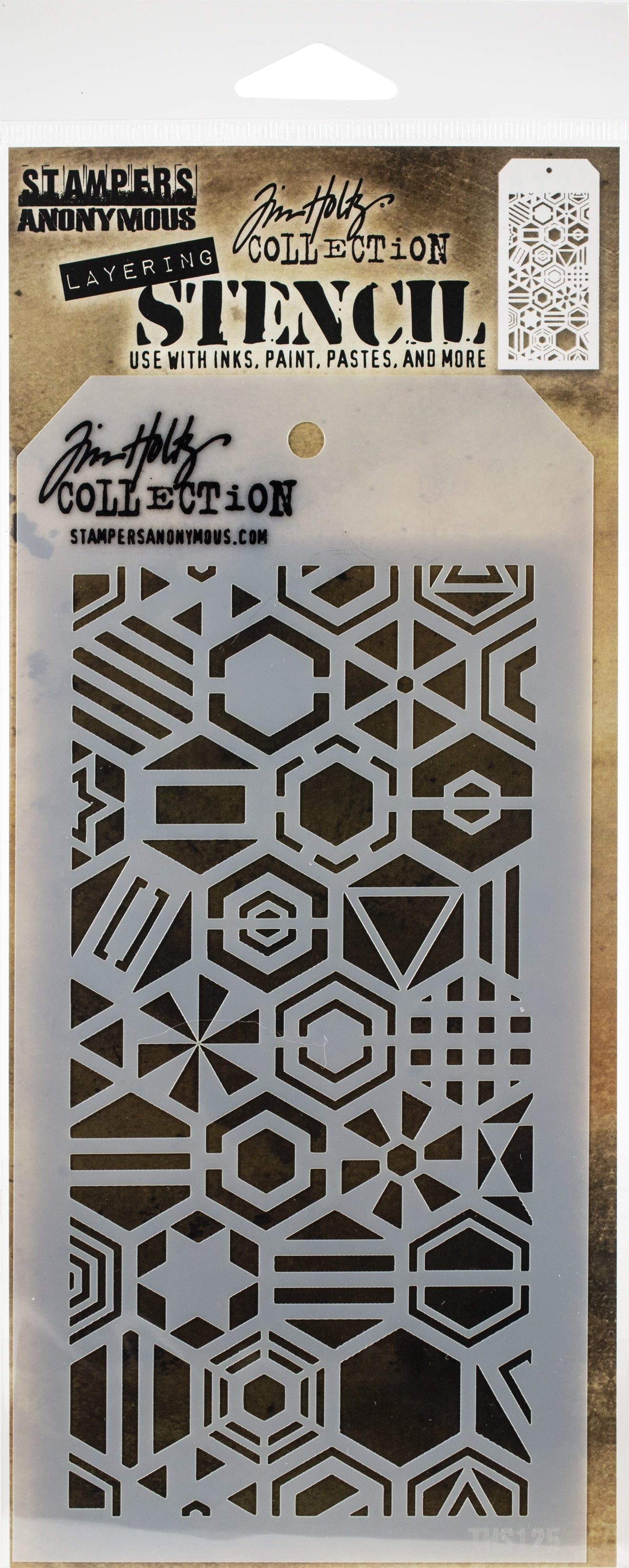 Tim Holtz Layered Stencil 4.125"X8.5"-Splatters