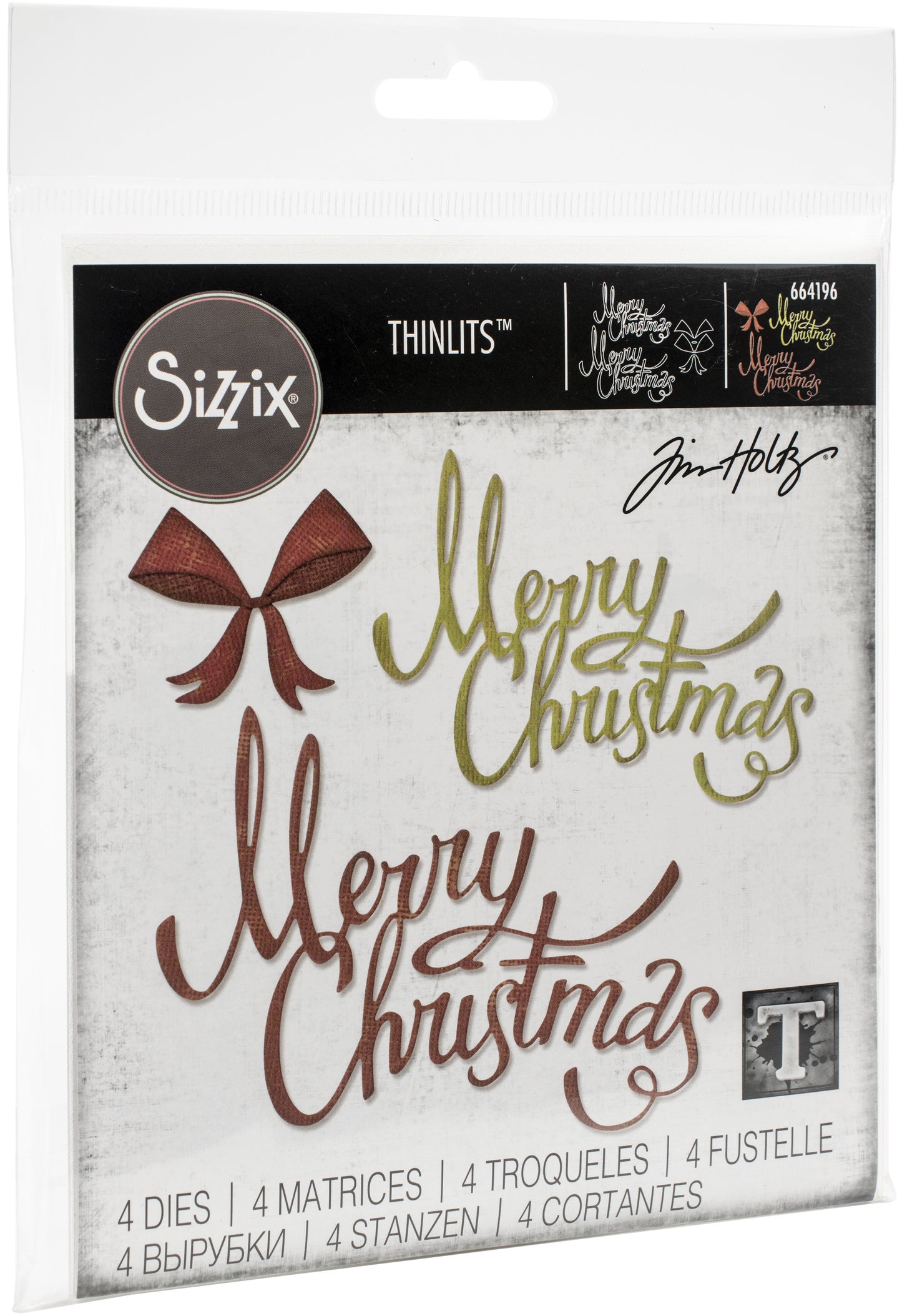 Sizzix Thinlits Dies By Tim Holtz-Christmas Ribbon