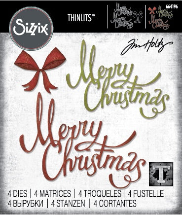 Sizzix Thinlits Dies By Tim Holtz-Christmas Ribbon