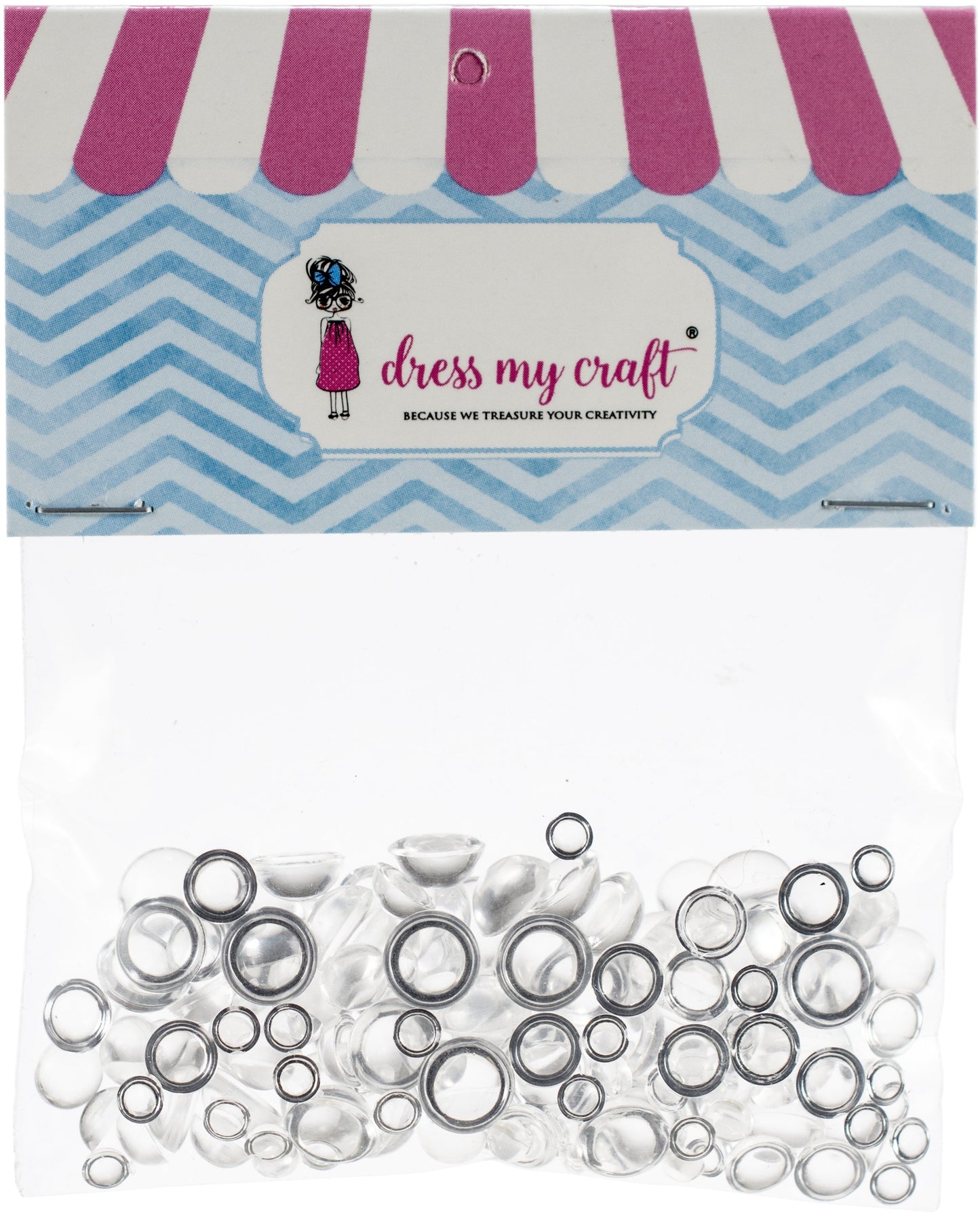 Dress My Craft Water Droplet Embellishments 150/Pkg-Assorted: 4mm, 6mm & 8mm/50 Each