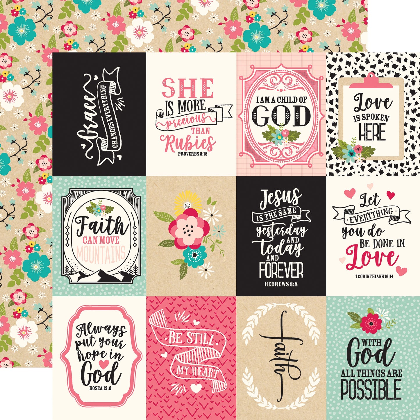 Forward With Faith Double-Sided Cardstock 12"X12"-Blessed Butterflies