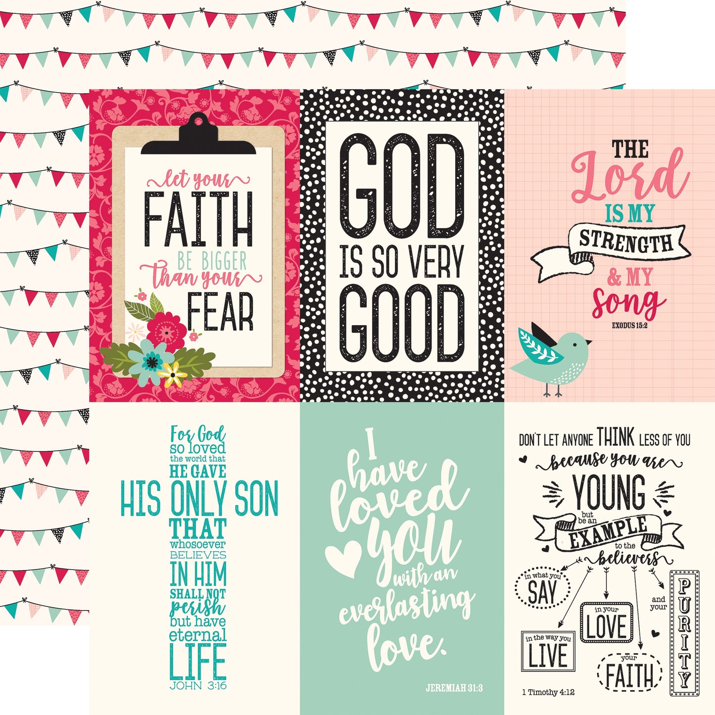 Forward With Faith Double-Sided Cardstock 12"X12"-Blessed Butterflies