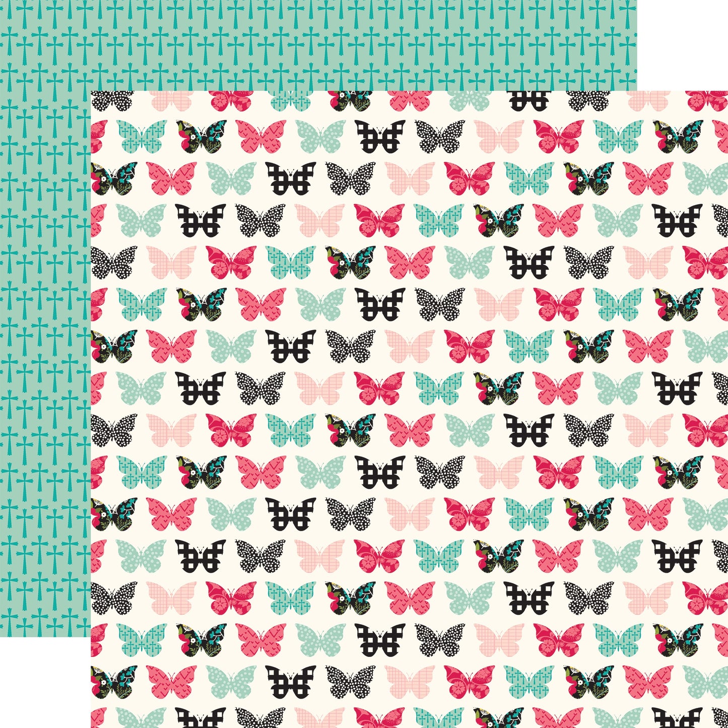 Forward With Faith Double-Sided Cardstock 12"X12"-Blessed Butterflies