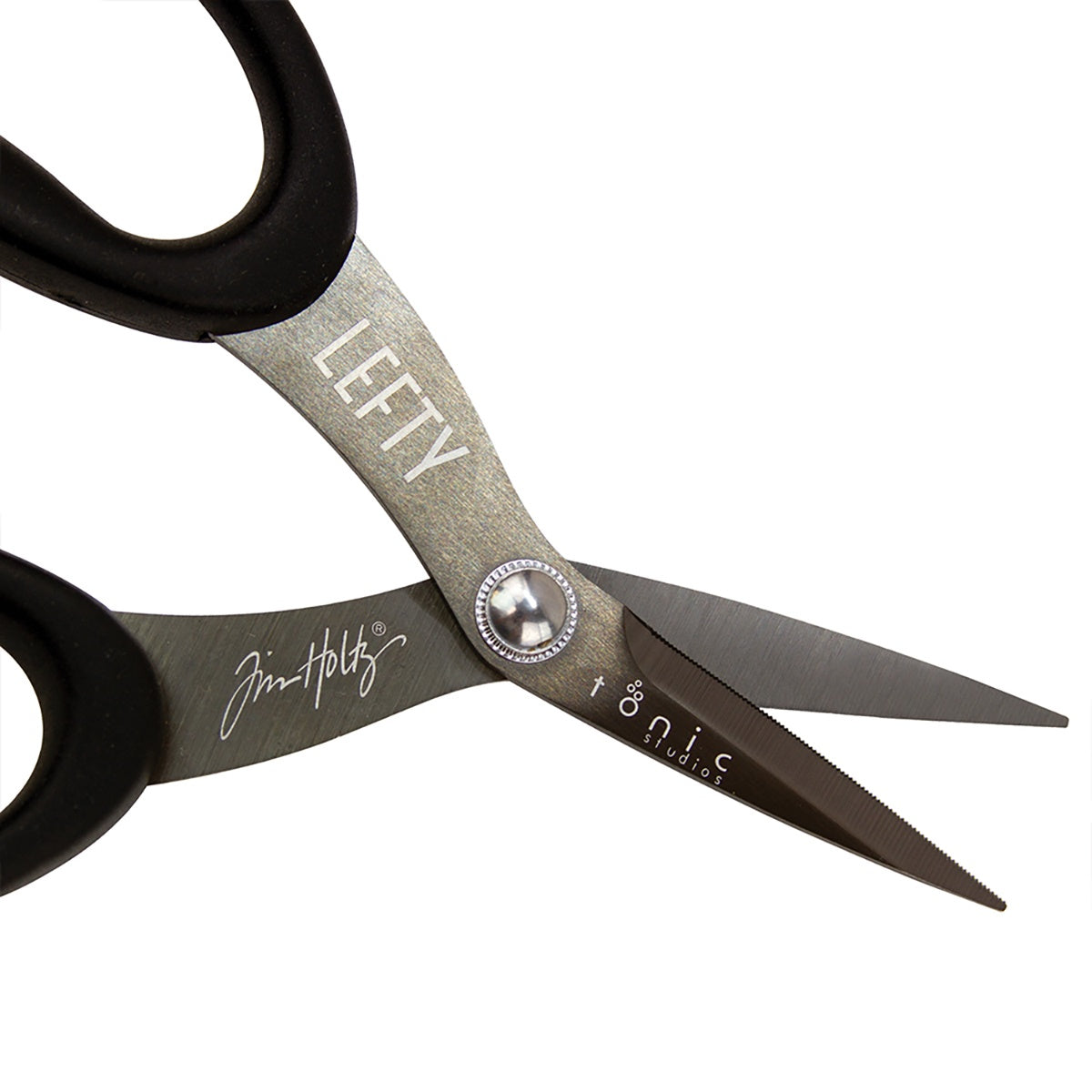 Tim Holtz Non-Stick Titanium Micro Serrated Mini Snips 5"-Left-Handed