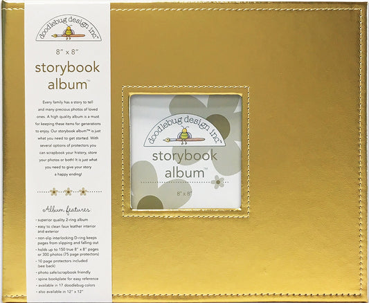 Doodlebug Storybook D-Ring Album 8"X8"-Select Color