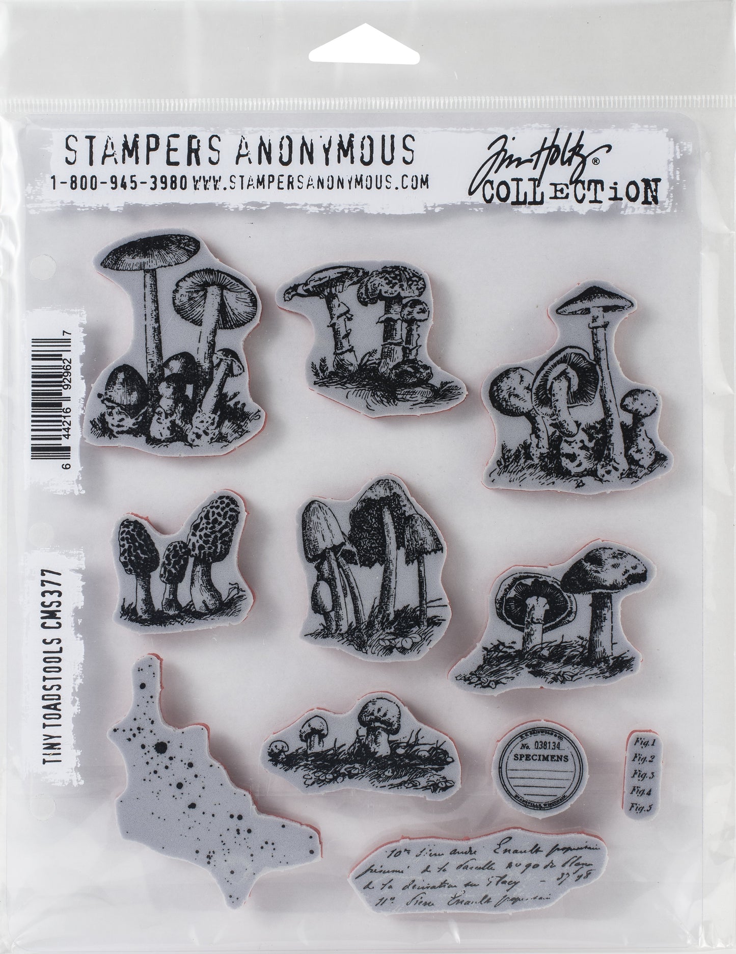 Tim Holtz Cling Stamps 7"X8.5"-