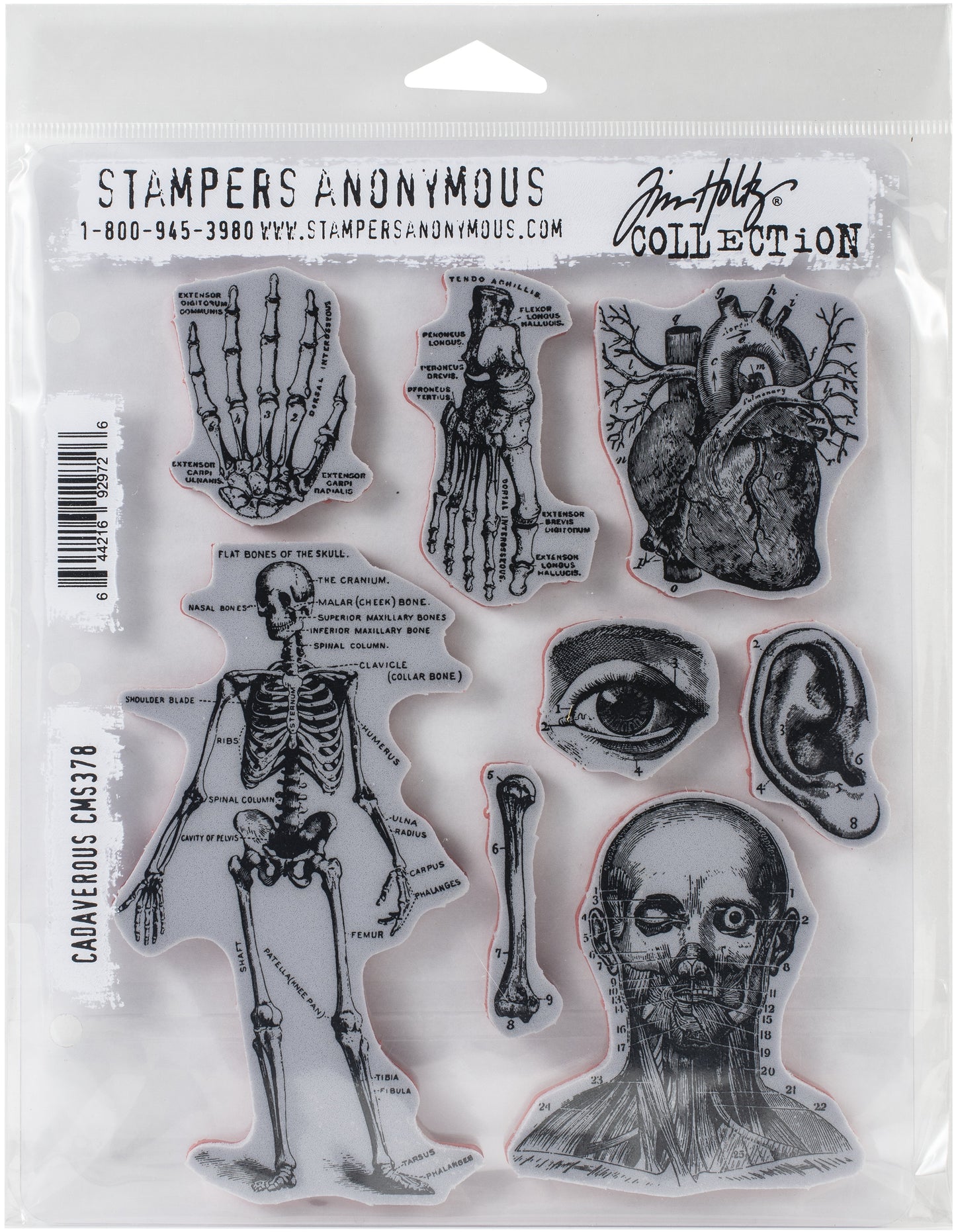 Tim Holtz Cling Stamps 7"X8.5"-