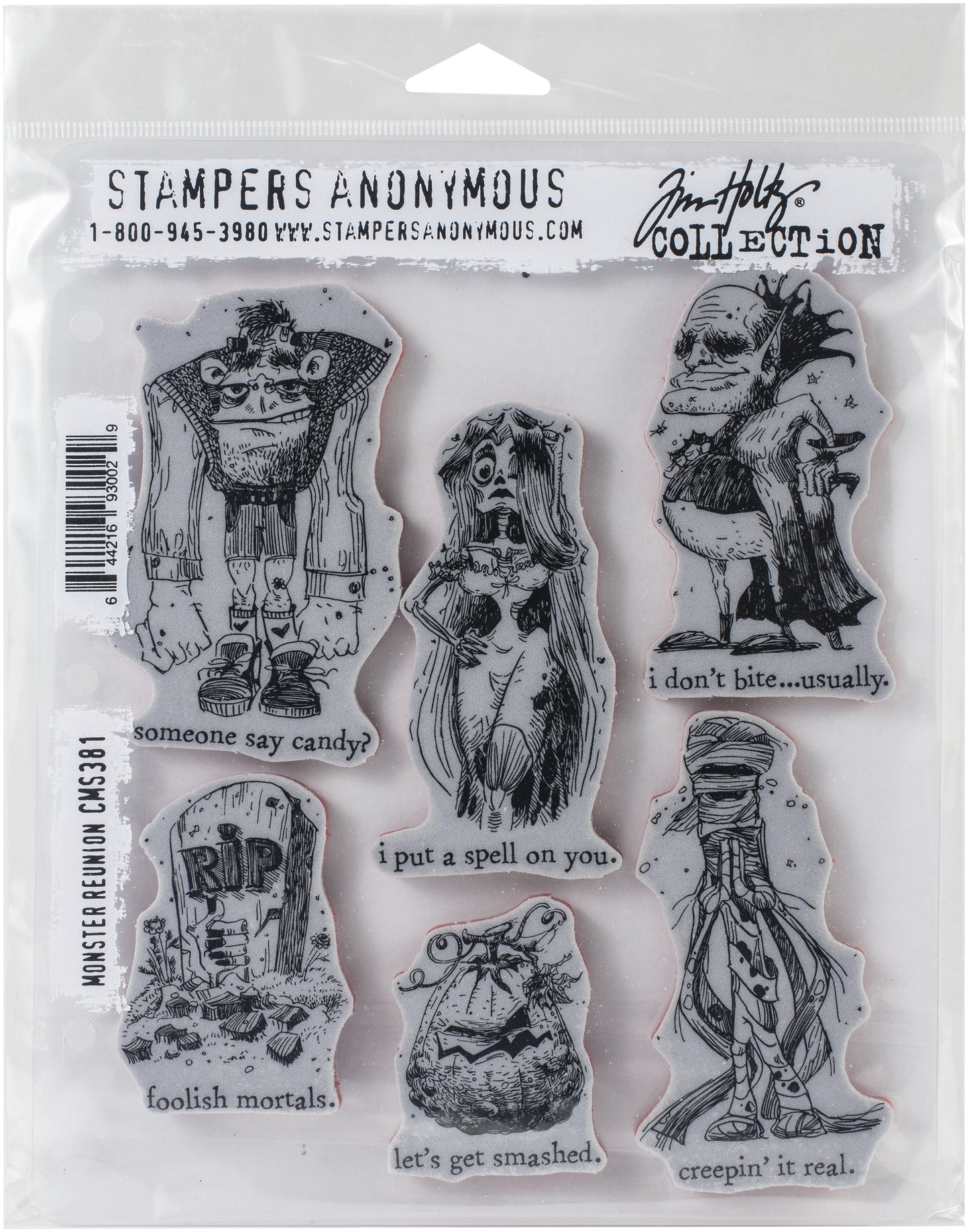 Tim Holtz Cling Stamps 7"X8.5"-