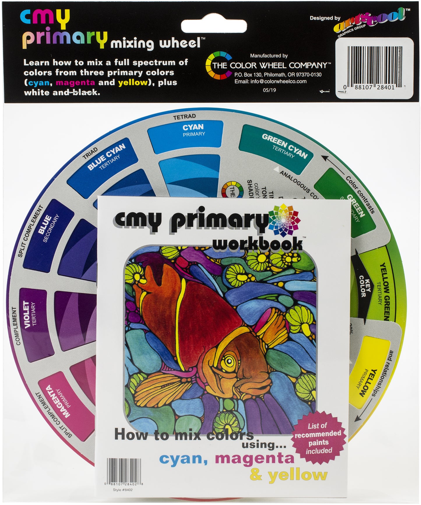 CMY Primary Mixing Wheel W/Workbook-