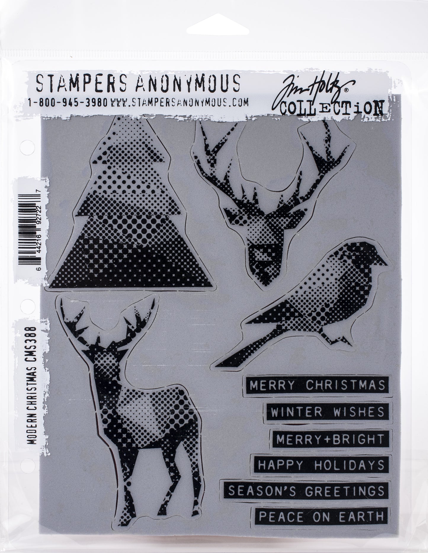 Tim Holtz Cling Stamps 7"X8.5"-