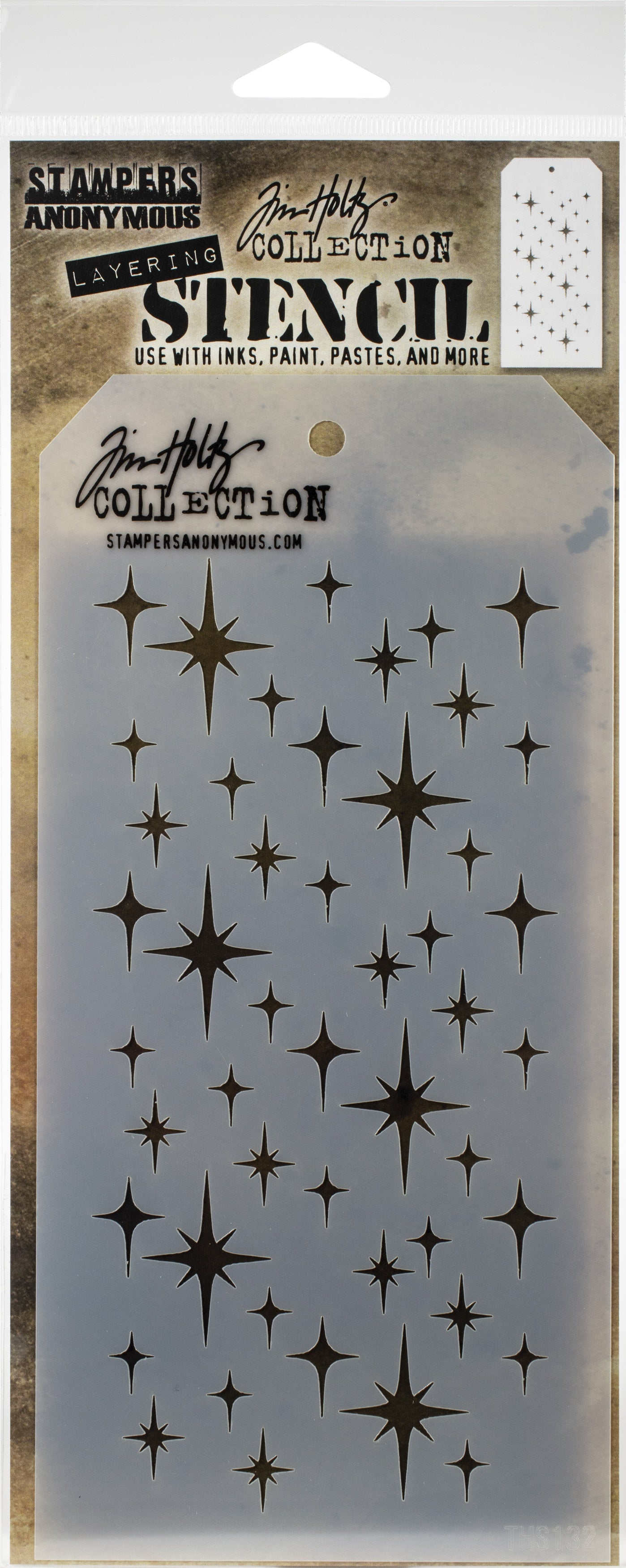 Tim Holtz Layered Stencil 4.125"X8.5"-Splatters