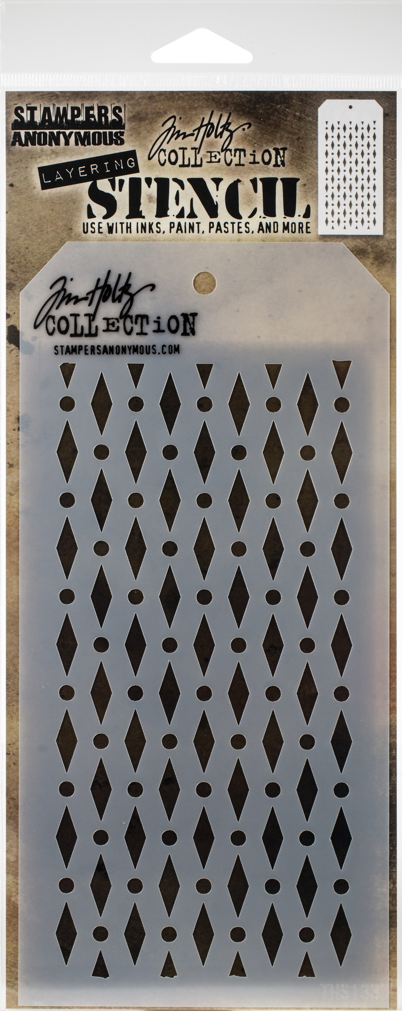 Tim Holtz Layered Stencil 4.125"X8.5"-Splatters