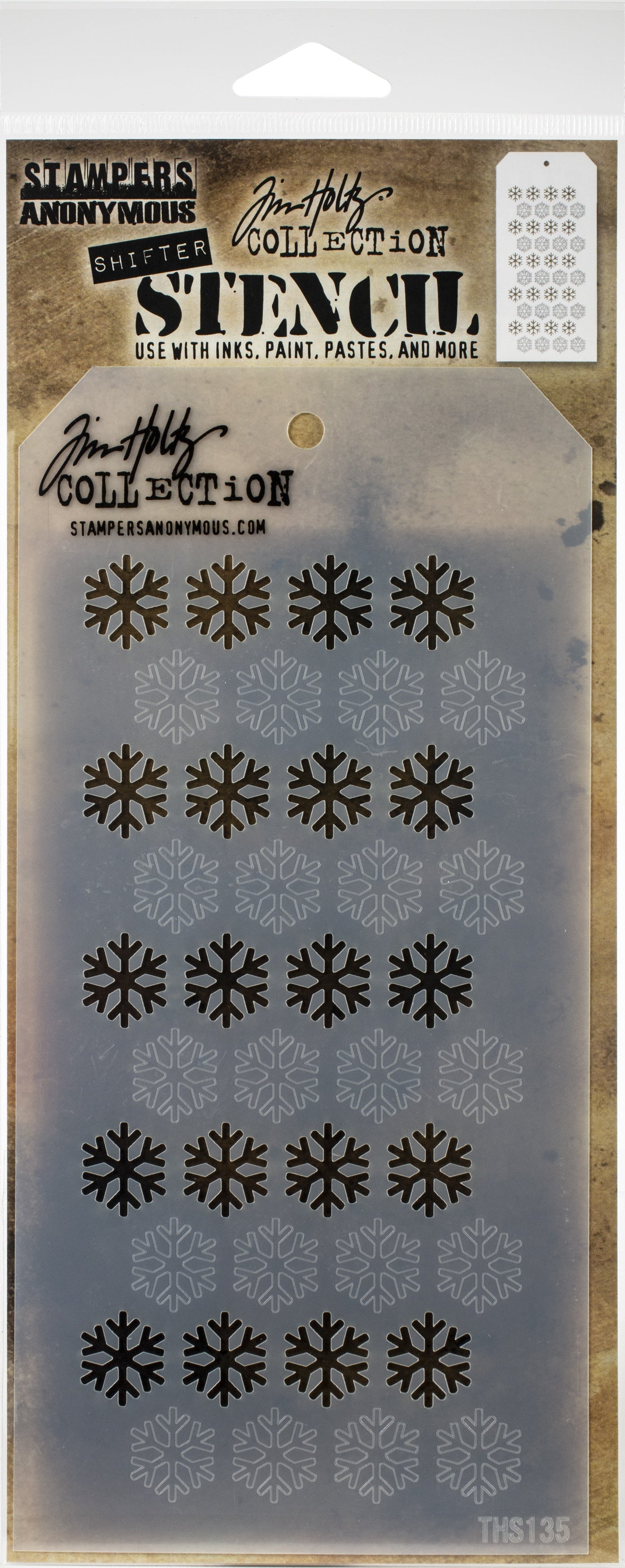 Tim Holtz Layered Stencil 4.125"X8.5"-Splatters