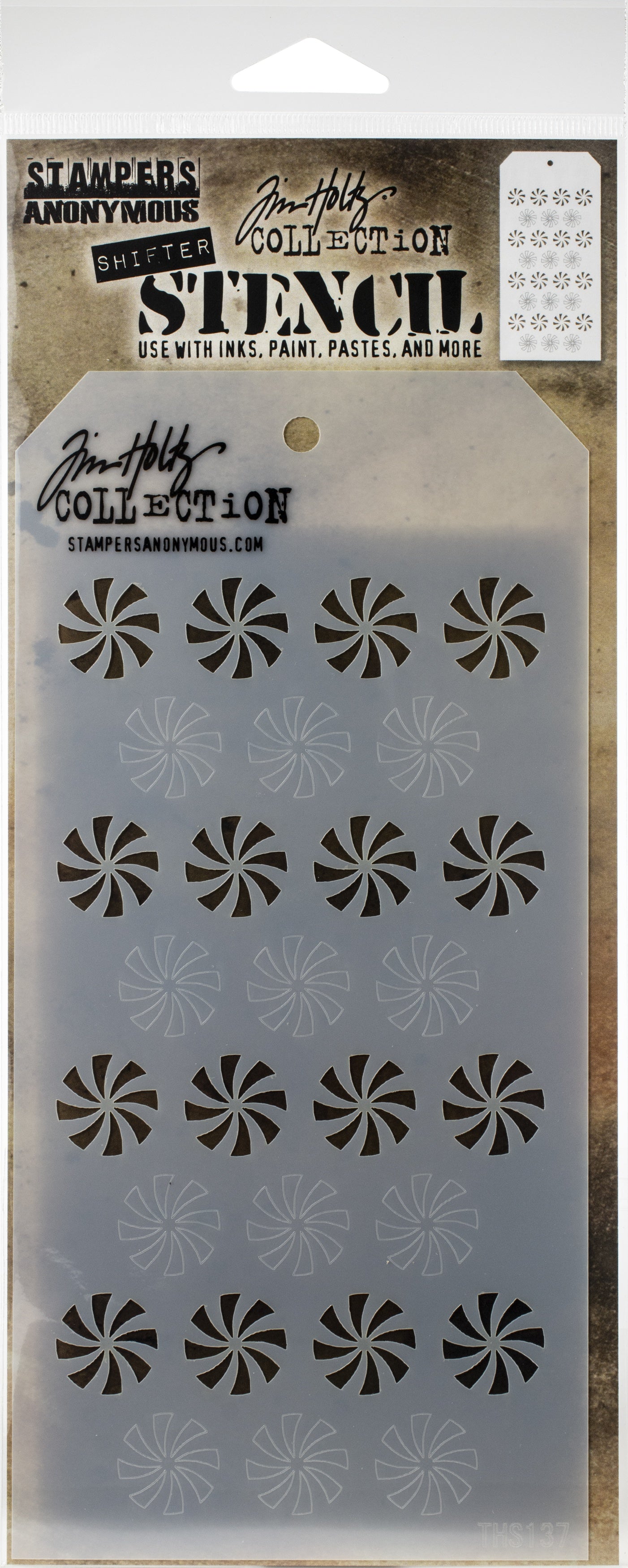 Tim Holtz Layered Stencil 4.125"X8.5"-Splatters