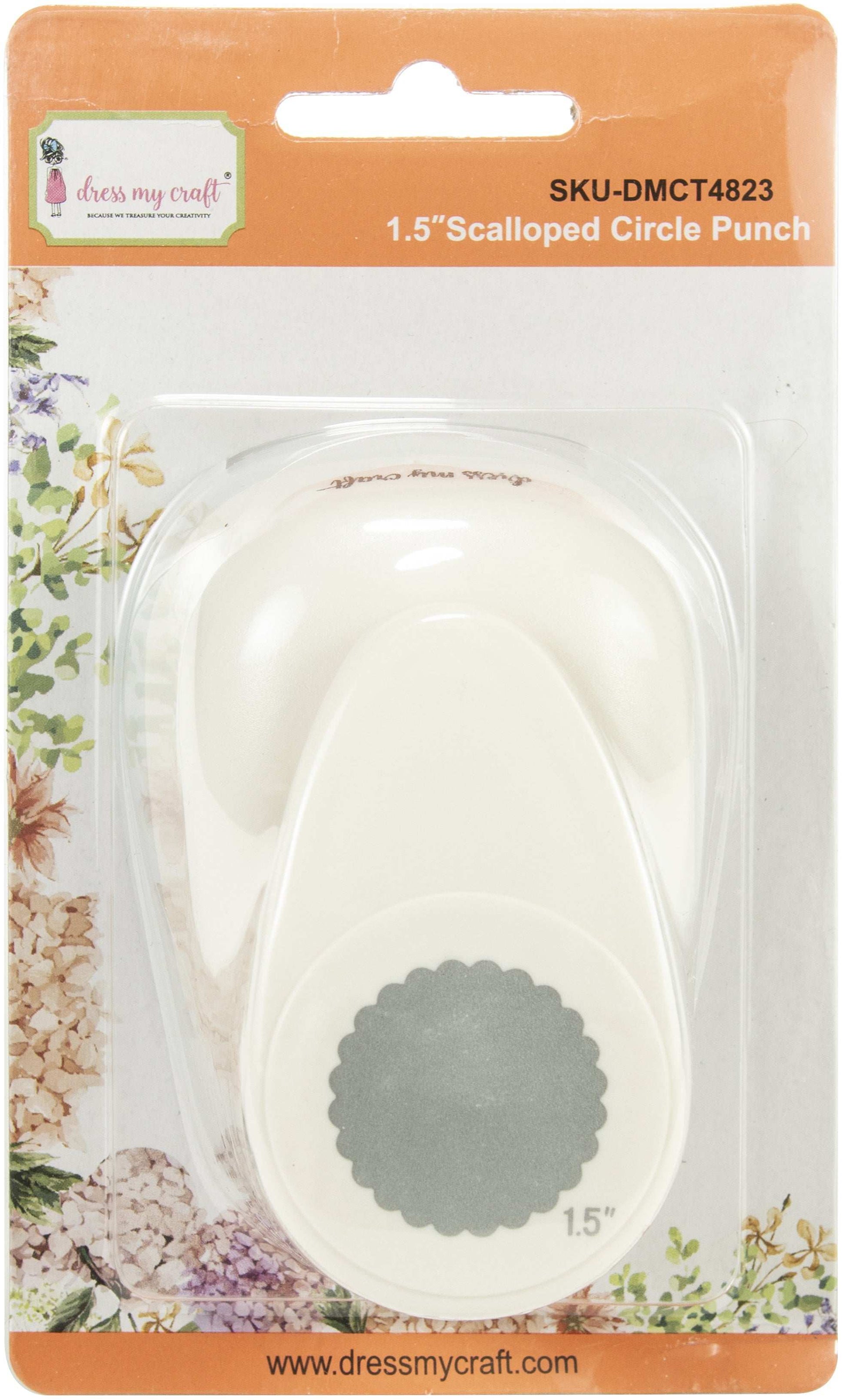 Dress My Craft Paper Punch-1.5" Scalloped Circle