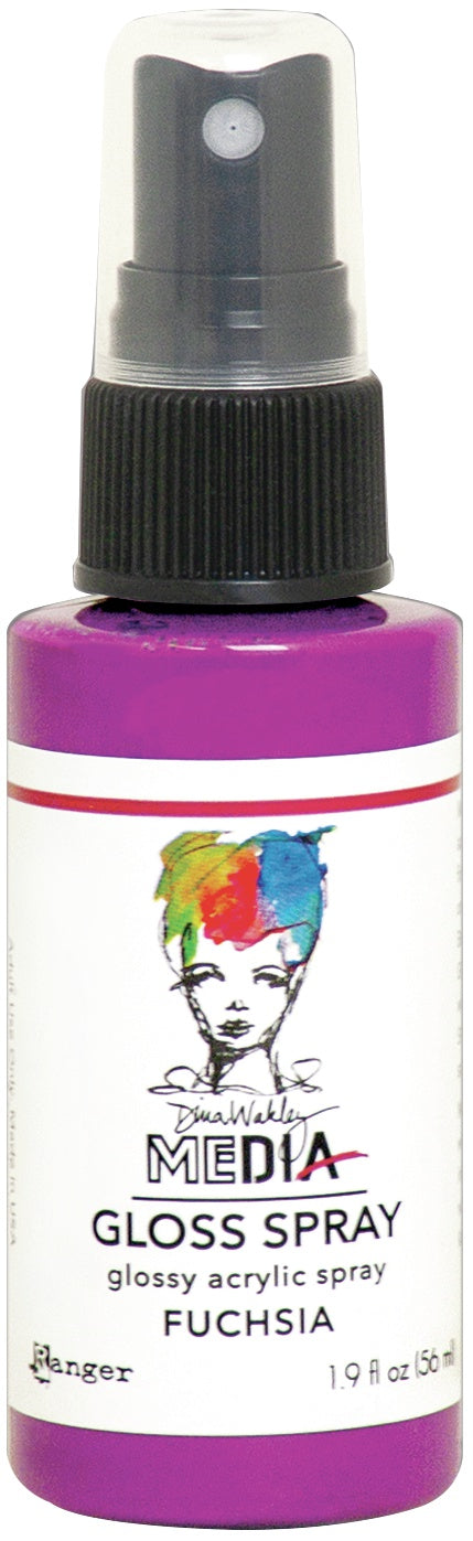 Dina Wakley Media Gloss Sprays 2oz-White