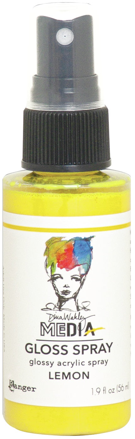 Dina Wakley Media Gloss Sprays 2oz-White