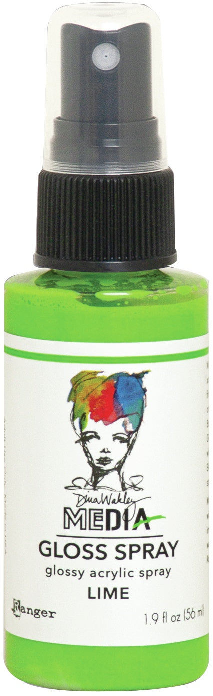 Dina Wakley Media Gloss Sprays 2oz-White