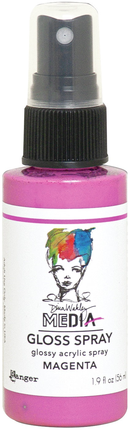 Dina Wakley Media Gloss Sprays 2oz-White